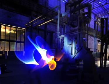 Beim &quot;Malen mit Licht&quot; entstehenden spannende Motive.&lt;br&gt;Foto: LWL / Appelhans 