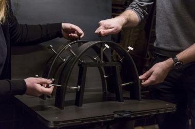 An den Experimentierstationen des &quot;Monatniums&quot; geht es um physikalische Kräfte, die unter Tage wirken.&lt;br&gt;Foto: LWL/Gehrmann 