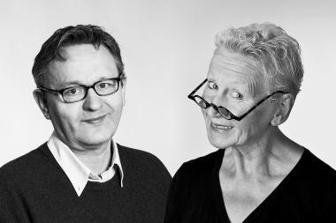 Manne Spitzer und Annette Roth lesen live aus dem Klassiker &quot;Dario Fo&quot; im LWL-Museum für Naturkunde.&lt;br&gt;Fotos: LWL/Steinweg und Roth privat 