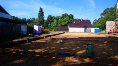 Blick auf die Ausgrabungsfläche in Rheine-Mesum.<br>Foto: LWL-AfW/C. Hentzelt