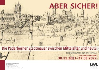 Bis zum 27.3. zeigt das LWL-Museum in der Kaiserpfalz neueste Erkenntnisse zu archäologischen Grabungen an der Stadtmauer.<br>Grafik: LWL