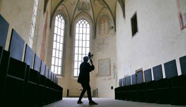 Blick hinter die Fassade: Prachtvolle Malereien zieren das Kirchengewölbe im Kloster Dalheim. Wie es dahinter aussieht, zeigt die Video-Reihe "Verborgene Orte im Kloster Dalheim".<br>Foto: LWL/Kristina Schellenberg