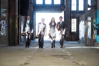 Das Saxophonquartett MultiColore präsentiert in der ehemaligen Dalheimer Klosterkirche Claudio Monteverdis Madrigal "Al Lume delle Stelle - Zum Licht der Sterne" und weitere Werke rund um das Thema Licht.<br>Foto: Ensemble