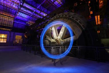 Lightpainting im Industriemuseum. Hier ein Motiv aus der Henrichshütte Hattingen.<br>Foto: LWL / Simon Leifeling