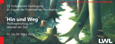 Banner mit dem Titelbild der diesjährigen Eickelborner Fachtagung "Hin und Weg" vom 2. bis 4. März<br>Foto: LWL