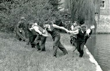 Schwengellangziehen in Lüdinghausen (Kreis Coesfeld).<br>Foto: LWL-Archiv
