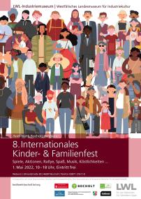 Mit diesem Plakat werben Stadt, Vereine und Industriemuseum für das Kinder- und Familienfest am 1. Mai.<br>Foto: adobe.stock.com