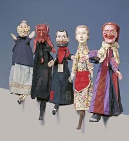 Puppen aus dem Kaspertheater Honsel.<br>Foto: Standtmuseum Münster, Tomasz Samek u. Andreas Reimer