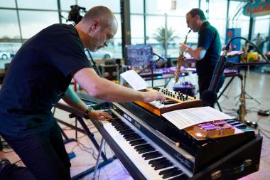 Das Duo Daniel Maurice Ziegler und Andreas Steffens bringen den Malakowturm "zum Klingen".<br>Foto: Andreas Steffens