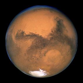 Der Mars - ein erdähnlicher Planet. Gibt es Hinweise auf früheres Leben auf dem Mars? Der Vortrag mit Dr. Ulrich Köhler entfällt. Foto: NASA