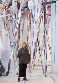 Der Bildhauerin Phyllida Barlow spricht am 11.10. an der Kunstakademie Münster über ihr Werk und ihre Arbeitsweise. © Phyllida Barlow. Courtesy the artist and Hauser & Wirth<br>Foto: Elon Schoenholz