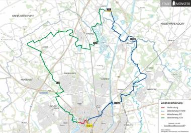 Kartenansicht des X MS Nord.<br>Karte: Stadt Münster, Katasteramt