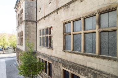 Der Außenteil der Installationen "Innen" und "Außen" (1997) von Hermann Pitz sind Kunstwerk des Monats November.<br>Foto: LWL / Hanna Neander