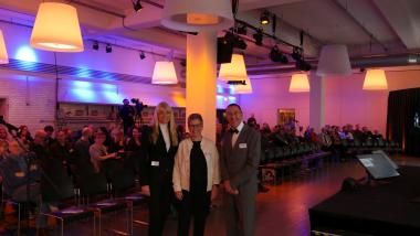 v. l.  Die LWL- Kulturdezernentin Dr. Barbara Rüschoff-Parzinger, Frau Ina Hanemann, Leiterin des Referats Denkmalschutz und Denkmalpflege im Ministerium für Heimat, Kommunales, Bau und Digitalisierung des Landes NRW und Prof. Dr. Michael M. Rind Direktor der LWL-Archäologie.<br>Foto: LWL/ J. Faß