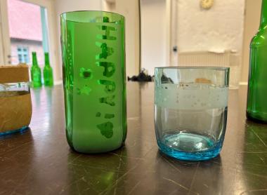 Arbeitsergebnisse eines Sandstrahl-Workshops.<br>Foto: LWL / Ackenhausen