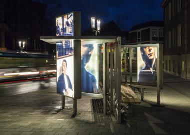 Das Wartehäuschen gegenüber von Münsters Aegidiimarkt ist das Kunstwerk des Monats Juli.<br>Foto: LWL/Hanna Neander