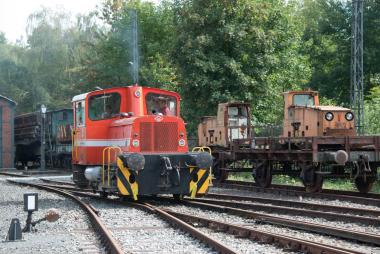 Beim Erlebnistag "Dampf, Druckluft und Strom" lädt eine historische Diesel-Lok zur Mitfahrt ein.<br>Foto: LWL/Hudemann