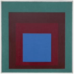 Josef Albers, Homage to the Square: Protected Blue, 1957<br>Foto: LWL/Neander