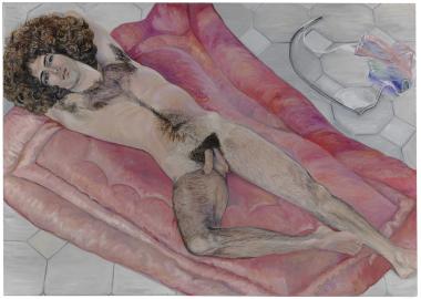 Die Künstlerin Silvia Sleigh stellt sexuelle Stereotype in Frage.<br>Bild: Sylvia Sleigh, Paul Rosano Reclining, 1974. Tate. Purchased with the support of the Estate of Sylvia Sleigh 2015.<br>Foto: Tate