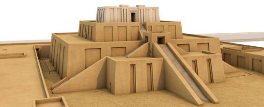 Digital reconstruction of the ziggurat dedicated to the city goddess Ishtar. (vergrößerte Bildansicht wird geöffnet)