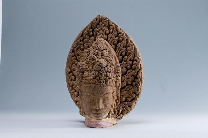 Shivakopf aus Dong Duong, 9. Jahrhundert, LWL-Museum für Archäologie/Binh (vergrößerte Bildansicht wird geöffnet)
