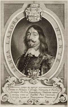 Porträt des Johann VIII. von Sayn-Wittgenstein (14.10.1601 - 02.04.1657), Prinzipalgesandter des Kurfürsten von Brandenburg in Münster und Osnabrück, 1645-[1648]