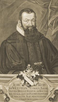 Porträt des Johann Rudolf Wettstein (Basel 27.10.1594 - Basel 12.04.1666), Gesandter der Stadt Basel und der Schweizerischen Eidgenossenschaft in Münster und Osnabrück, 1646-1647