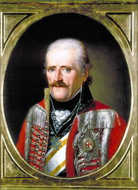 Gebhard Leberecht von Blücher als Generalleutnant der Demarkationstruppen in Münster, Gemälde um 1804 (Ausschnitt) / Foto: Münster, Stadtmuseum/T. Samek; Quelle: Internet-Portal 'Westfälische Geschichte', http://www.westfaelische-geschichte.de/med168