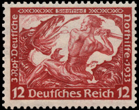 Briefmarkenausgabe des Deutschen Reichs, Siegfried, 30.09.1934 / Quelle: Wikimedia Commons PD