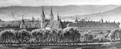 Schloss Corvey (Ausschnitt), 1860 Schloss Corvey (Ausschnitt), 1860