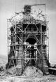 Bauarbeiten am Kaiser-Wilhelm-Denkmal an der Porta Westfalica, Ende 1895