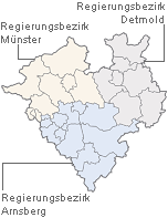 Verwaltungseinteilung des Landesteils Westfalen