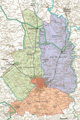 Rekonstruktion der Kirchspiellandwehren von Überwasser, Lamberti und St. Mauritz auf der Grundlage der topographischen Karte 1 : 80 000 der Provinz Westfalen und der Rheinprovinz von 1837-1855 (Generalstabskarte), 2004