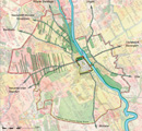 Das Stadtgebiet von Rheine auf der Grundlage der Urkatasterübersicht von 1829 mit Einzeichnung der Besitzungen des Valkenhofes nach H. Klein, 2004