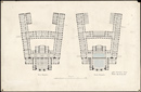 [Münster, Mauritztor/Fürstenbergstraße: Entwurf "Sprich für dich" für ein Landeshaus der Provinz Westfalen, Grundrisse Erstes Obergeschoss und Zweites Obergeschoss], 1897
