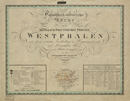 Topographisch-militairischer Atlas von der Königlich Preussischen Provinz Westphalen, mit deren neuesten Eintheilung in Regierungsbezirke und Landräthliche Kreise in 13 Bläettern, Sect. 1: [Titel, Übersichtstafel, Legende, Kreiseinteilung], 1818