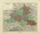 Verwaltungsatlas des Landes Nordrhein-Westfalen, [Karte 17]: Regierungsbezirk Münster, Bauaufsicht, [1949]