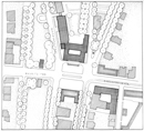 Münster, Freiherr-vom-Stein-Platz 1: Lageplan des neuen Landeshauses des Landschaftsverbandes Westfalen-Lippe, [um 1952]