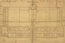 Lippstadt-Eickelborn: Provinzial-Pflegeanstalt-Eickelborn, Inventar-Zeichnung vom Pflegehause I, Blatt 1: Grundriss des Kellergeschosses, 1903-03