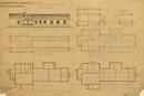 Lippstadt-Eickelborn: Pflegeanstalt Eickelborn bei Benninghausen, Neubau einer Krankenbaracke, Abteilung zur Aufnahme von 20 Kranken (später Isolirbaracke) [verschiedene Ansichten, Schnitte]  [Beilage zum Bauerlaubnisgesuch], 1904-06-05