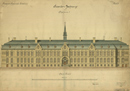 Lippstadt-Eickelborn: Provinzial-Pflegeanstalt Eickelborn, Inventar-Zeichnung vom Pflegehause 1, Blatt 5: Haupt-Fassade, 1903-02-14