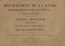 Département de la Ruhr, Arrondissement de Hattingen, Canton de Hagen. Carte spéciale d