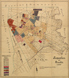 Wettringen: Lageplan [Flurkarte] der Brechte [mit Einzeichnung des Provinzialbesitzes und Erwerbungsjahren], [um 1909]