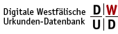 Logo des Schwerpunkts 'Digitale Westfälische Urkunden-Datenbank' (DWUD)