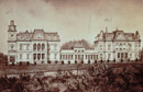 Villa Bellevue (Herbers/Romberg) mit Auffahrt, Stennerstraße, Ansicht von Süden, um 1875. Architekt: Eduard Ti(e)tz, Berlin [Villa Herbers], Bauausführung: Pfänder & Vahrenkamp, Iserlohn, Schaubild, Reproduktion, Fotograf: Leopold Cohen, Iserlohn / Iserlohn, Stadtarchiv