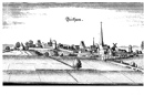 Merian, Matthias [nach]: Beckum von Südwesten, 1647 / Münster, Westfälisches Amt für Denkmalpflege