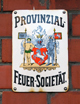 Versicherungsschild der "Provinzial-Feuer-Societät" an einem Haus in Ahlen / Marcus Weidner