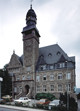 Rathaus von Alt-Wetter mit Standbild (rechts) des Freiherrn vom Stein / Münster, LWL-Medienzentrum für Westfalen