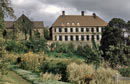 Selm-Cappenberg: Garten von Schloss Cappenberg mit Blick auf den Westflügel und die Kirche St. Johannes Evangelist / Münster, LWL-Medienzentrum für Westfalen