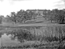 Selm-Cappenberg: Schloss Cappenberg, Südseite mit Schlosspark und Fischteich, um 1930 / Münster, LWL-Medienzentrum für Westfalen